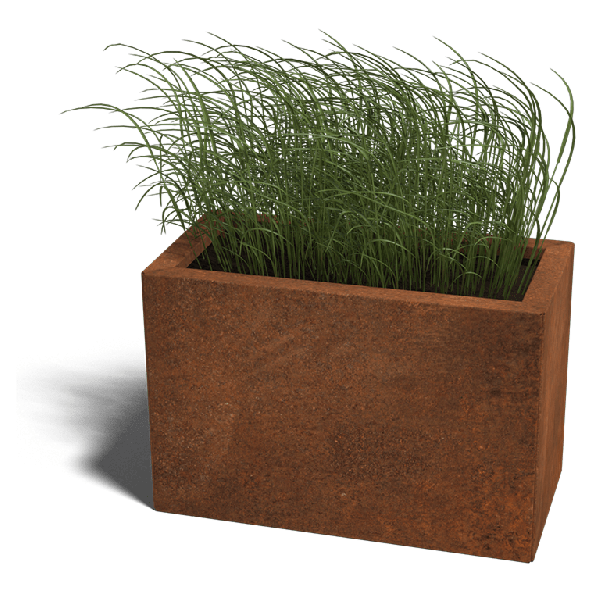 Cortenstaal plantenbak Texas 30 x 60 cm