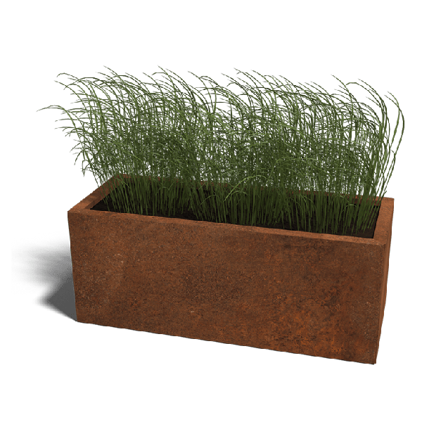 Cortenstaal plantenbak Texas 40 x 100 cm