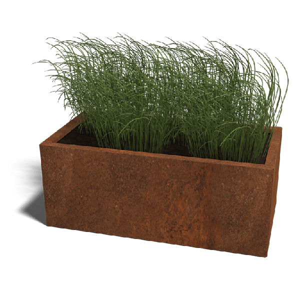 Cortenstaal plantenbak Texas 50 x 100 cm