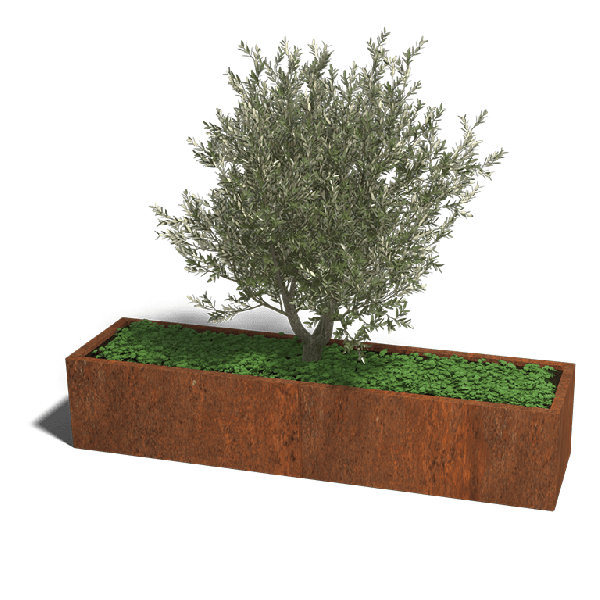 Cortenstaal plantenbak Texas xxl 200 x 50 cm