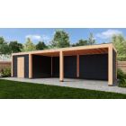 Overkapping Moderno Dubbelwandig 1000cm x 350cm met schuur 300cm