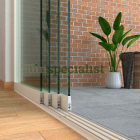 4-rail glazen schuifwand tot 4000 mm zuiverwit (Ral 9010) (4 x 1030mm glas)