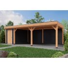 Overkapping Deluxe Dubbelwandig 800cm x 400cm met schuur 200cm