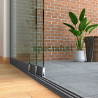 3-rail glazen schuifwand tot 2900 mm matantraciet (Ral 7016) (3 x 980mm glas)
