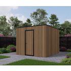 Composiet schuur 300cm x 300cm Teak