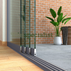 4-rail glazen schuifwand tot 3220 mm matantraciet (Ral 7016) (4 x 830mm glas)