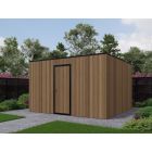 Composiet schuur 400cm x 350cm Teak