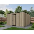 Composiet schuur 400cm x 400cm Rhombus Oak