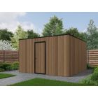 Composiet schuur 400cm x 400cm Teak