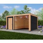 Overkapping Moderno Dubbelwandig 500cm x 300cm met schuur 200cm