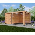 Óverkapping Moderno Enkelwandig 500cm x 350cm met schuur 200cm