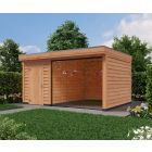 Overkapping Deluxe Enkelwandig 600cm x 400cm met schuur 200cm