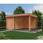 Overkapping Deluxe Enkelwandig 500cm x 400cm met schuur 200cm