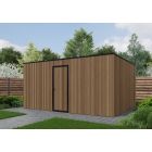 Composiet schuur 500cm x 400cm Teak