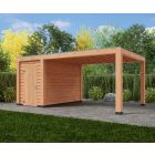 Overkapping Moderno Dubbelwandig 600cm x 350cm met schuur 200cm