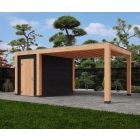 Overkapping Moderno Dubbelwandig 600cm x 300cm met schuur 200cm