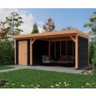 Overkapping Basic 600cm x 300cm met schuur 200cm