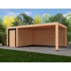 Overkapping Moderno Dubbelwandig 700cm x 350cm met schuur 200cm