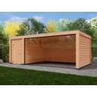 Overkapping Moderno Dubbelwandig 700cm x 400cm met schuur 200cm