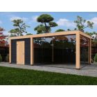 Overkapping Moderno Dubbelwandig 700cm x 400cm met schuur 300cm
