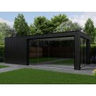 Overkapping Composiet Rhombus Nordic Black 700cm x 370cm x (400-300)