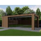 Overkapping Composiet Rhombus Teak 700cm x 330cm (500-200)