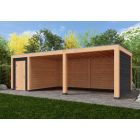 Overkapping Moderno Dubbelwandig 800cm x 300cm met schuur 200cm