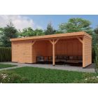 Overkapping Basic 800cm x 300cm met schuur 300cm