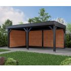 Overkapping All-Black Dubbelwandig 600cm x 300cm.