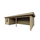 Tuinhuis Nordline 860cm x 390cm incl. schuur 200cm