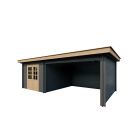 Tuinhuis Nordline 760cm x 390cm incl. schuur 300cm