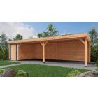 Overkapping Deluxe Dubbelwandig 1000cm x 400cm met schuur 200cm