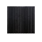Grenen zwart gespoten schutting scherm 23 planks 180cm x 180cm