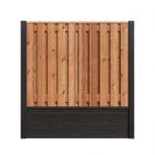 Hout/Beton schutting pakket Douglas Rotsmotief