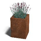 Cortenstaal plantenbak Miami 30 x 30 cm
