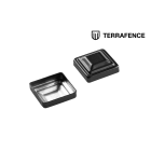 Terrafence Aluminium paal kap zwart 74 x 74 x 25