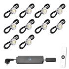 Set van 10-Ledspots kleur Aluminium AB - Warmwit