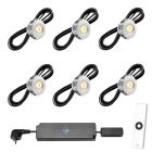 Set van 6-Ledspots kleur Aluminium AB - Warmwit