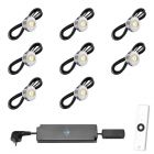 Set van 8-Ledspots kleur Aluminium AB - Warmwit