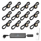 Set van 12-Ledspots kleur zwart AB - Warmwit