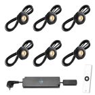 Set van 6-Ledspots kleur zwart AB - Warmwit