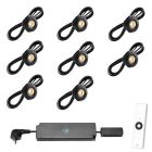 Set van 8-Ledspots kleur zwart AB - Warmwit