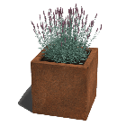Cortenstaal plantenbak Miami 40 x 40 cm