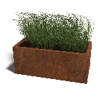 Cortenstaal plantenbak Texas 50 x 100 cm