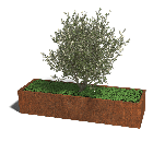Cortenstaal plantenbak Texas xxl 200 x 60 cm