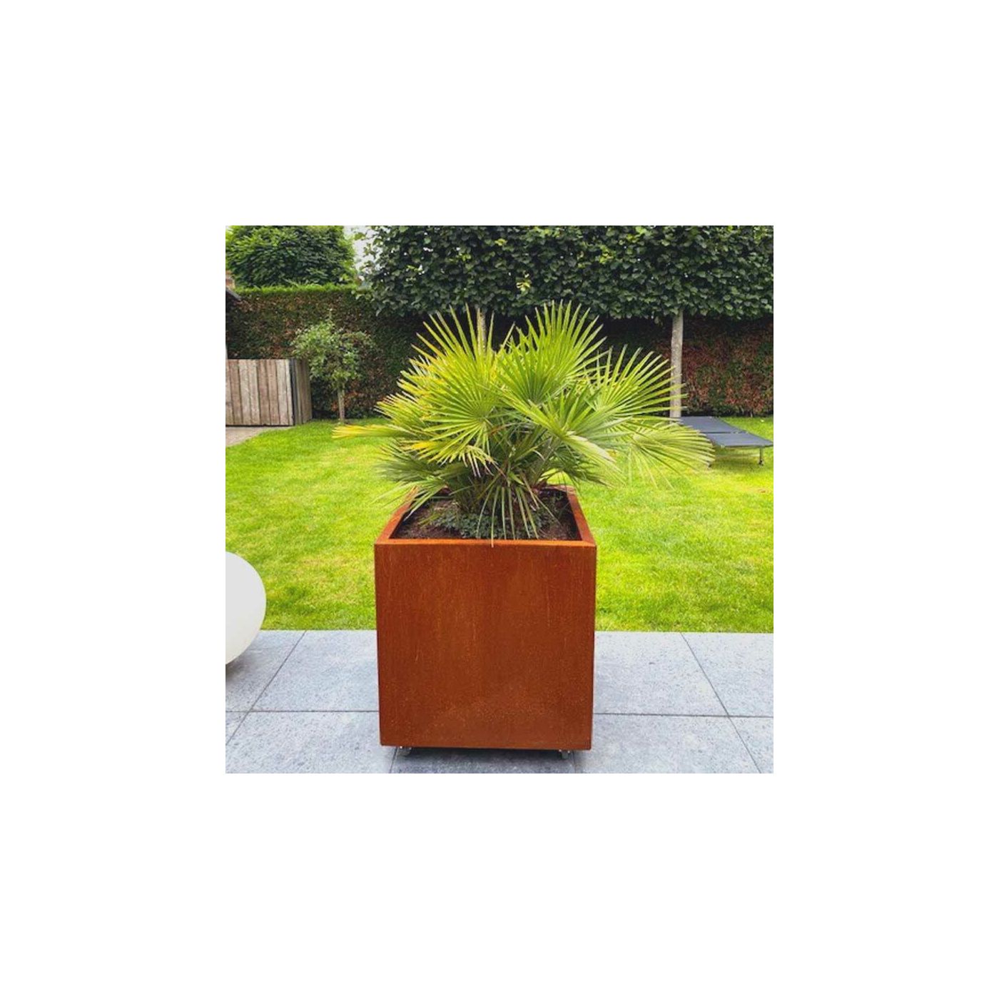 Cortenstaal plantenbak Miami 70 x 70 cm