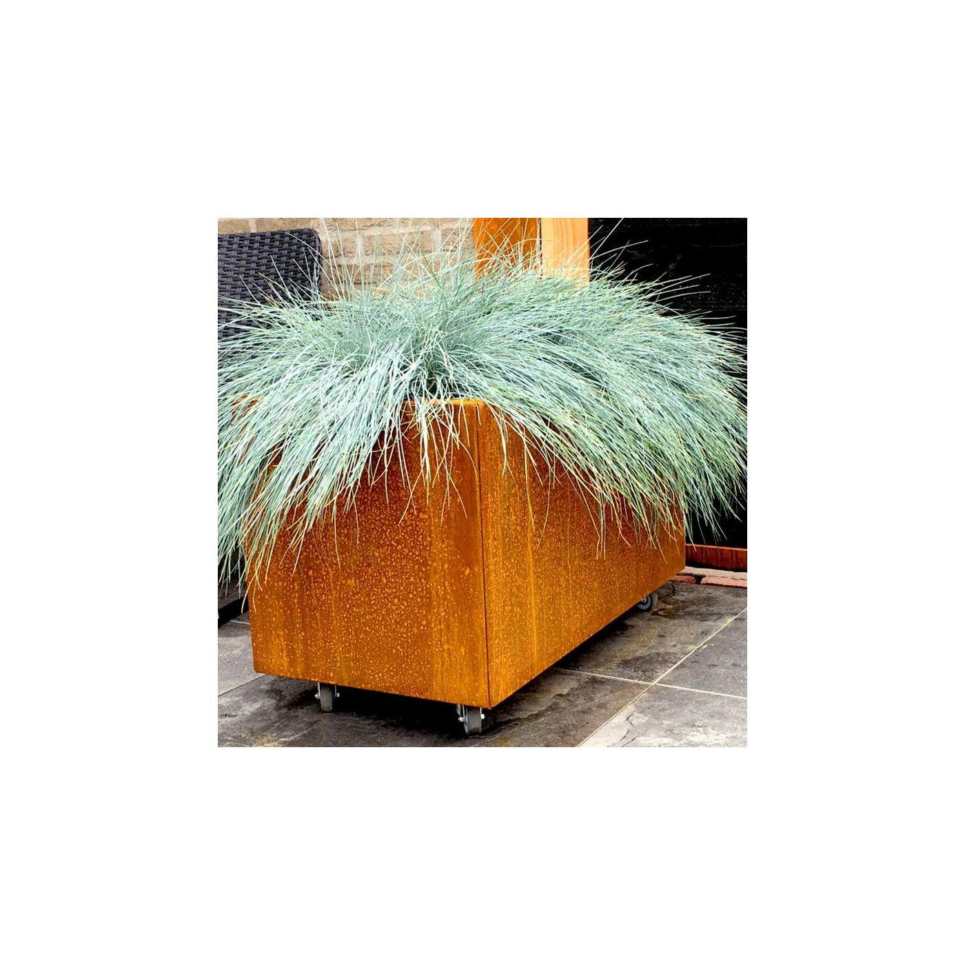 Cortenstaal plantenbak Texas 40 x 80 cm