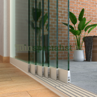 6-rail glazen schuifwand tot 4820 mm zuiverwit (Ral 9010) (6 x 830mm glas)
