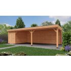 Overkapping Deluxe Dubbelwandig 900cm x 350cm met schuur 200cm
