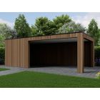 Overkapping Composiet Rhombus Teak 700cm x 330cm (400-300)